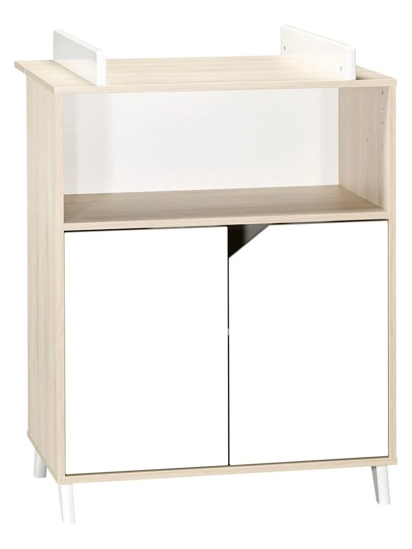 Commode à langer bébé en bois BABYPRICE Blanc Beige