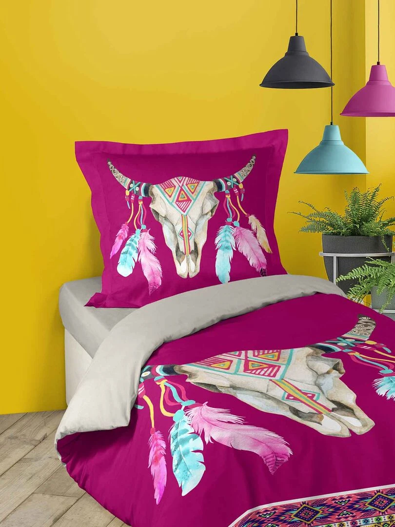 Parure housse de couette 140x200cm Top Dream Rose