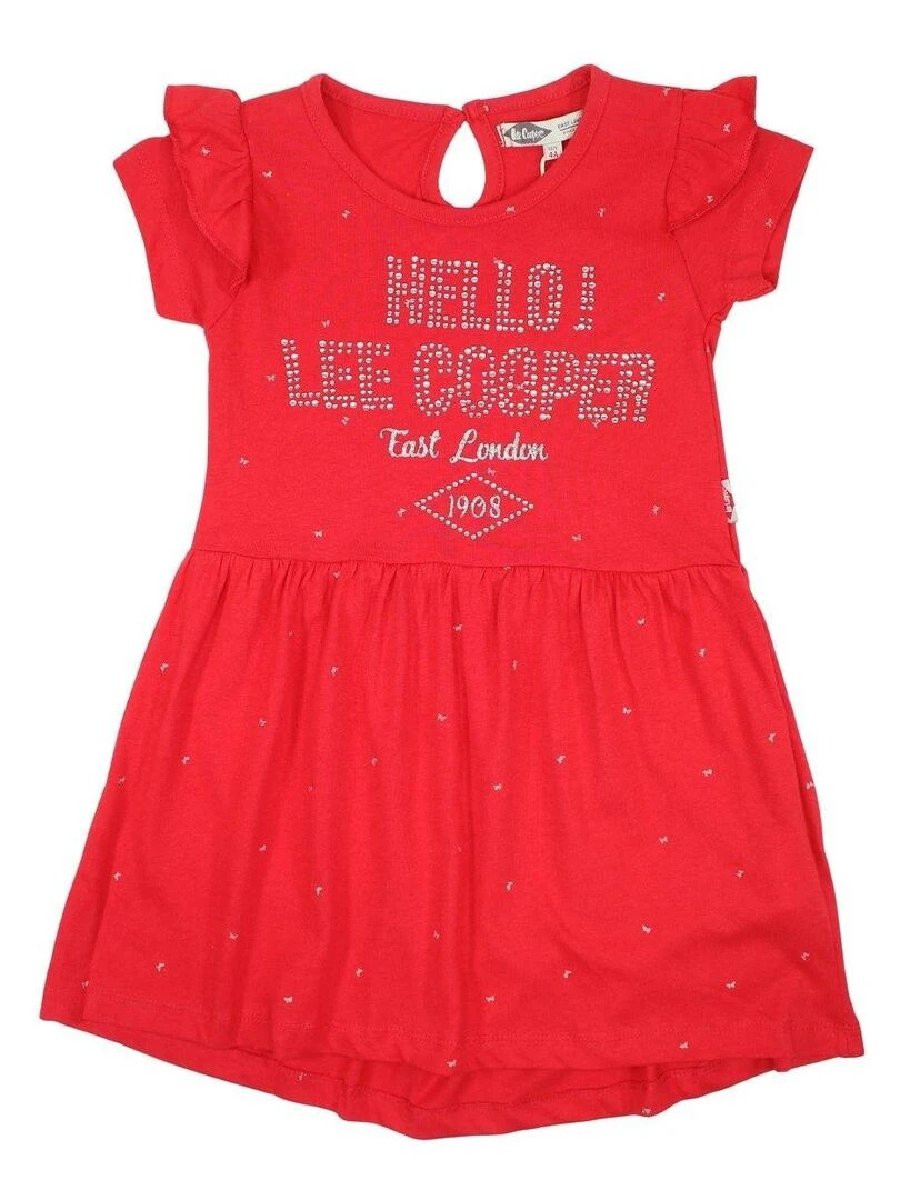 Lee Cooper Robe fille imprimé Lee Cooper en coton Rouge