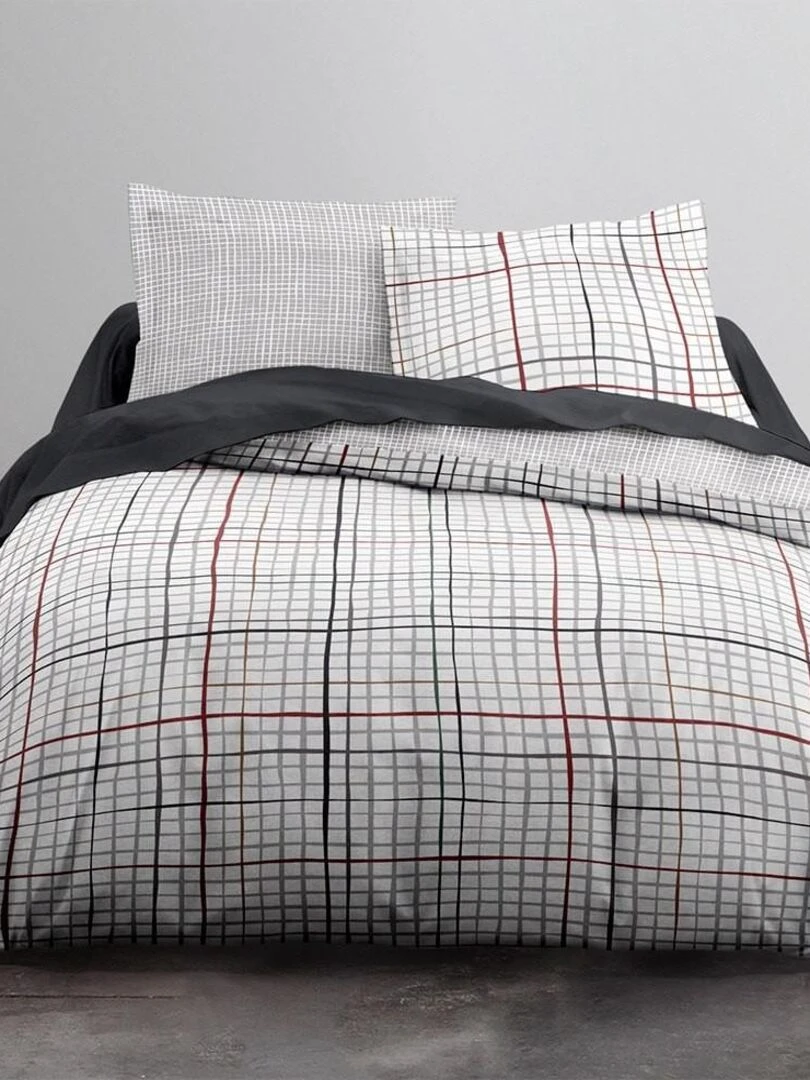 Housse de couette Sunshine Milano + taie(s) 100% coton 57 fils Gris