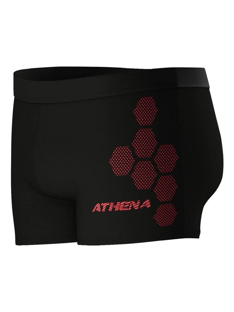 Boxer de bain homme Sport serigraphie   Noir