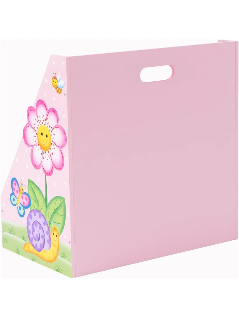 Meuble de rangement livres magazines étagère bibliothèque enfant fille Magic Garden Fantasy Fields Rose