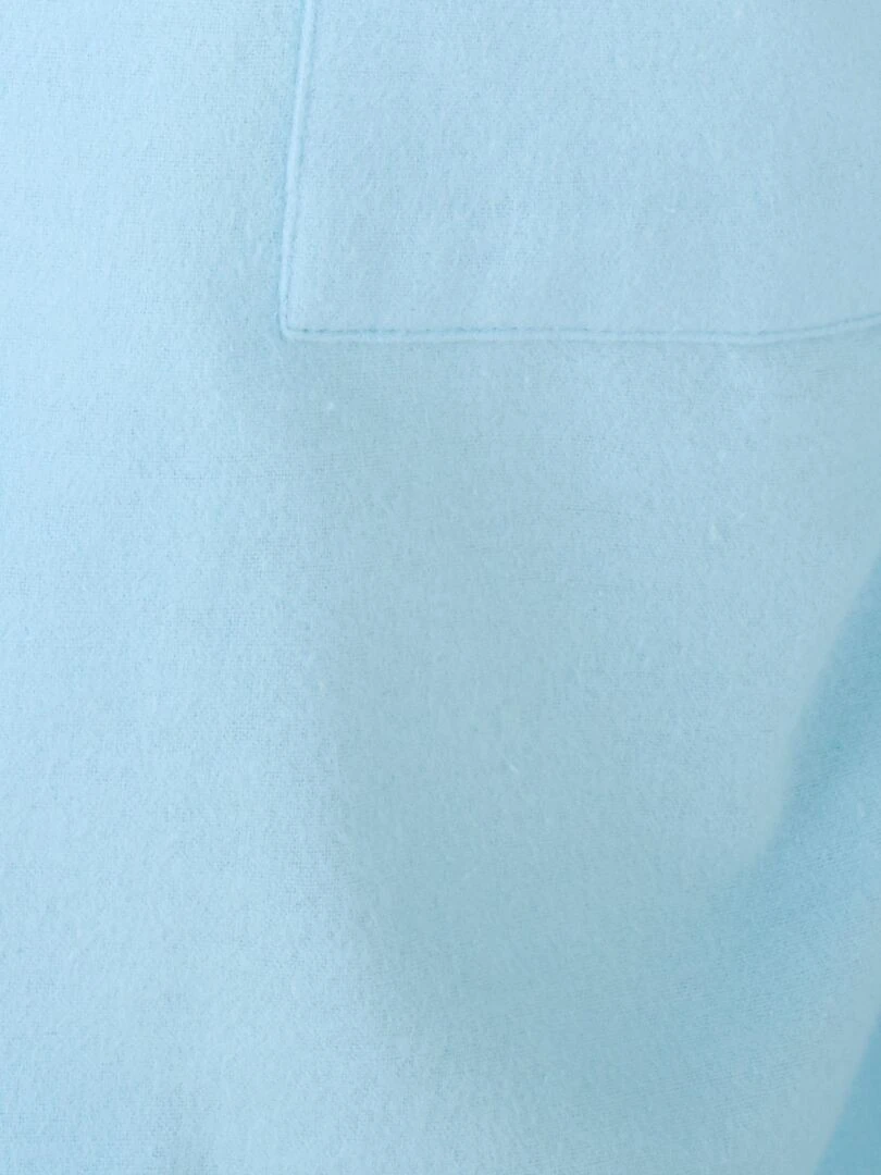 Pyjaveste flanelle grattée pur coton   Damart   Bleu