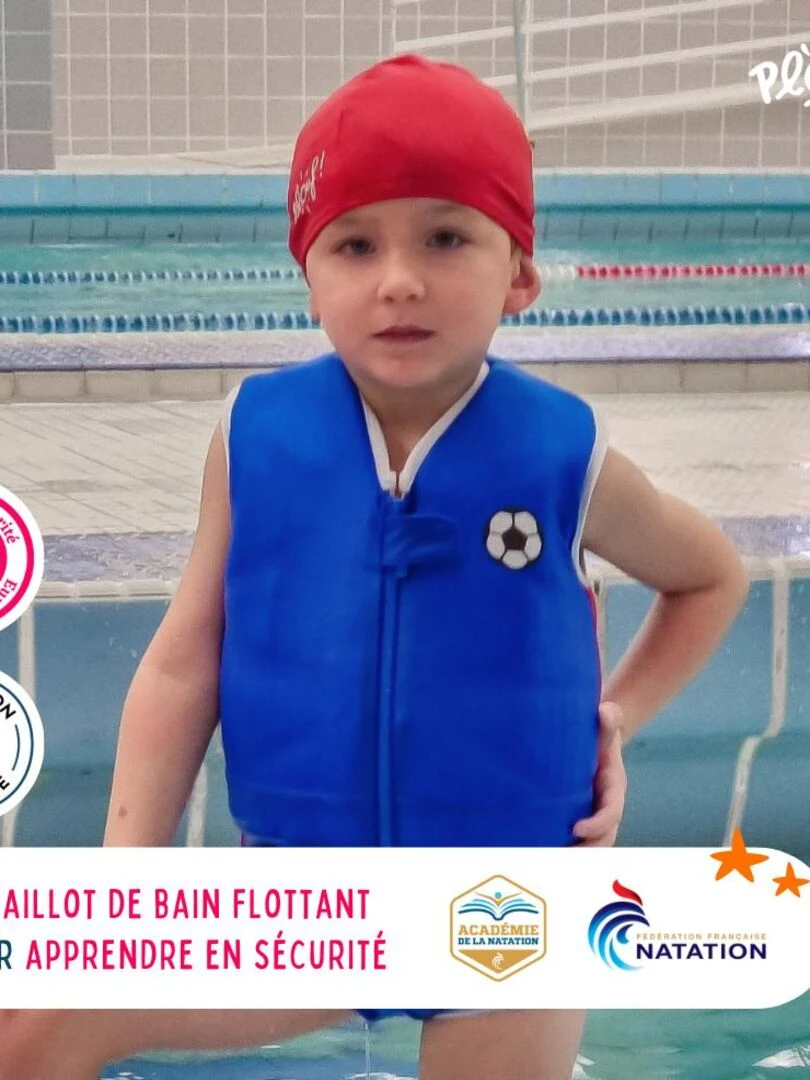 Maillot de Bain Sacha Enfant avec Flotteurs Accessoire de Natation Garçon Bleu