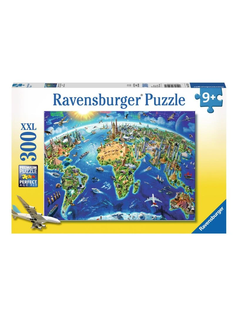Puzzle 300 p xxl carte des monuments du monde N/A
