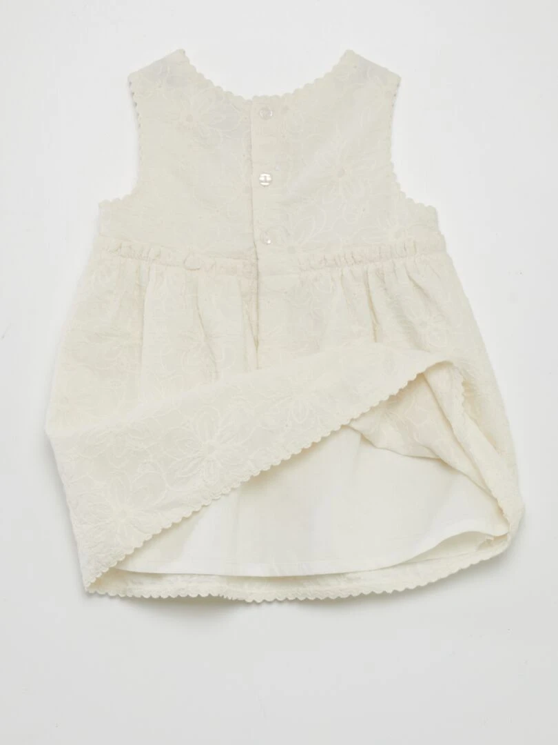 Robe en broderie anglaise   Blanc