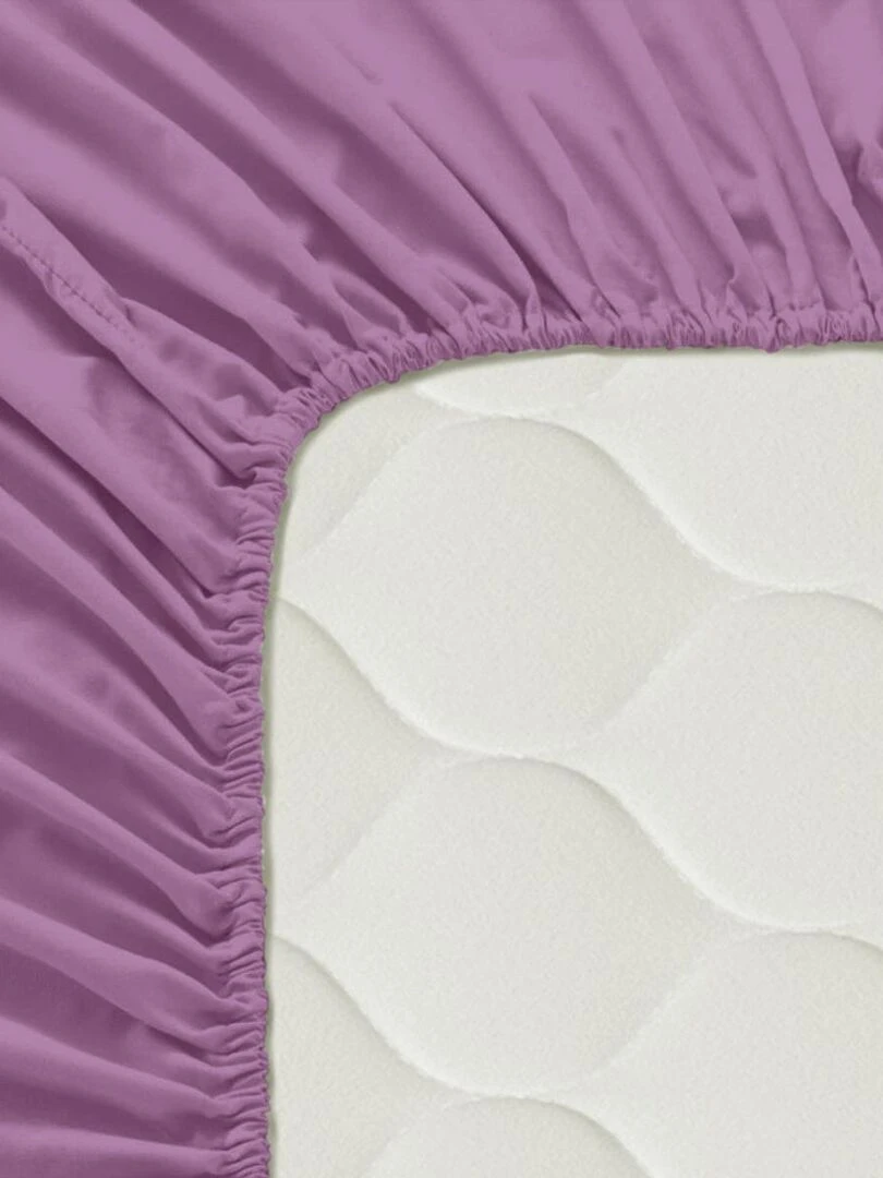 Drap housse Basic Berceau "Happyfriday" Violet