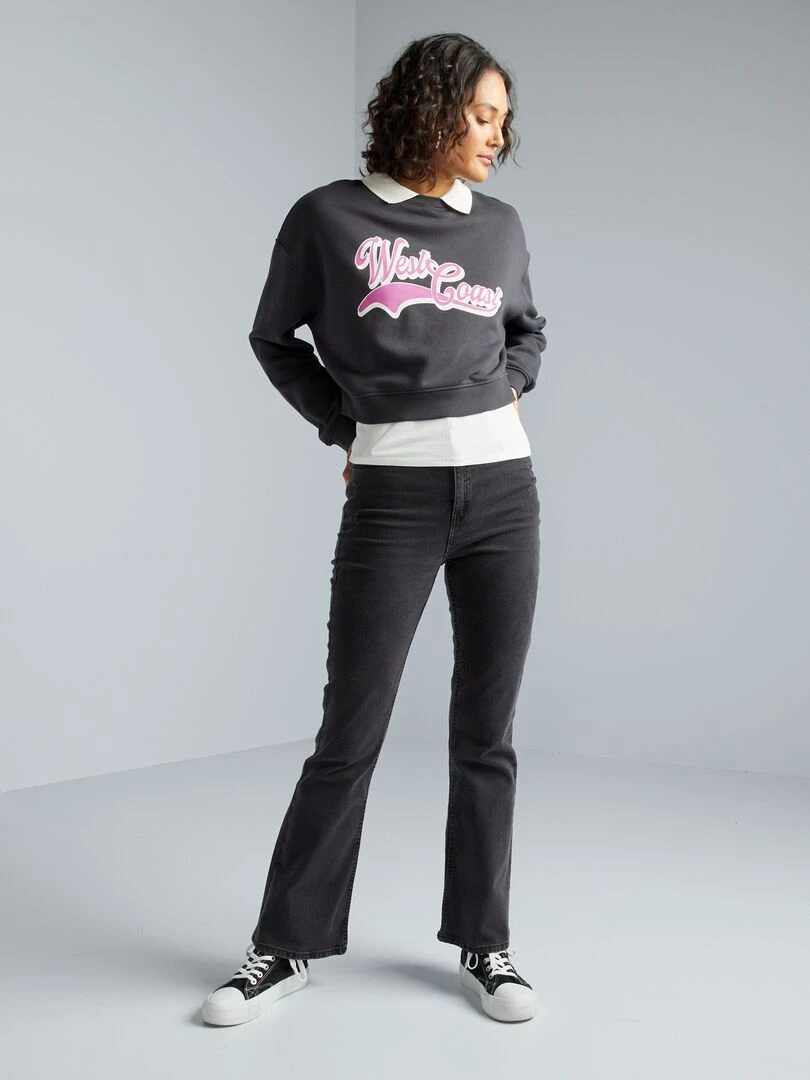 Jean flare/bootcut 5 poches Noir