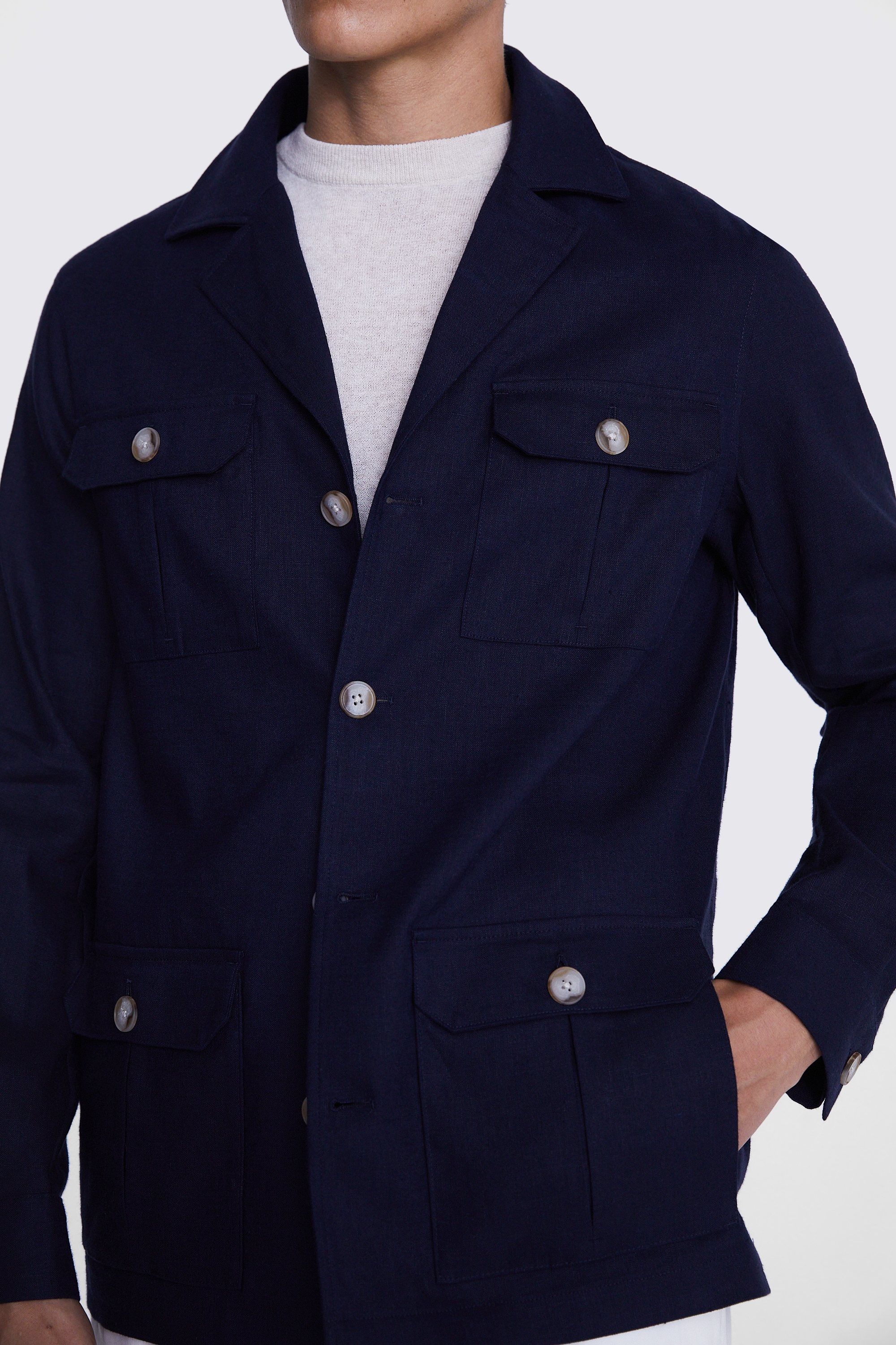 Cotton Linen Camel Stripe Shirt   Buy Online at Moss