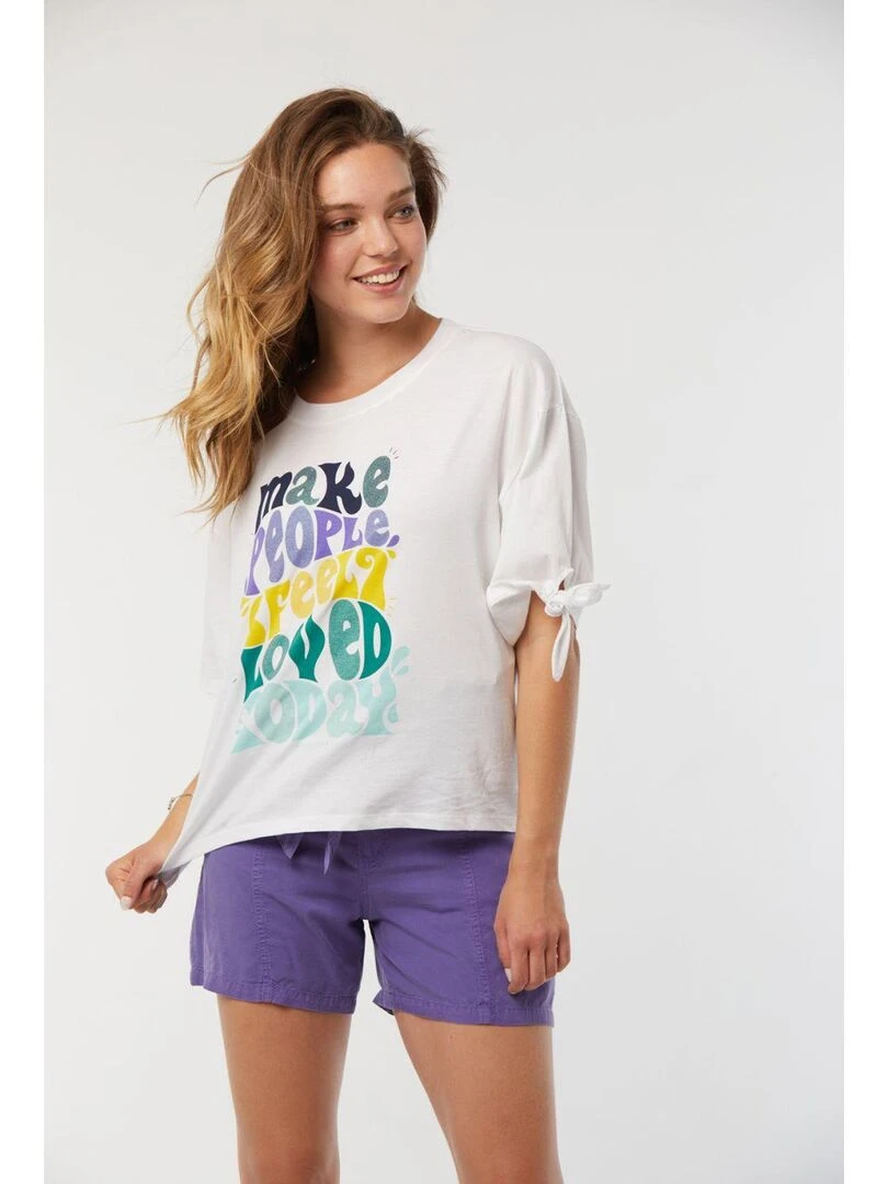 Lee Cooper T shirt manches courtes coton regular AJI Blanc
