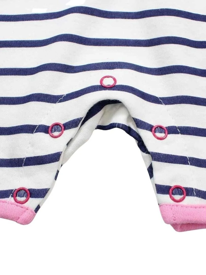 Lee Cooper   Combishort bébé fille imprimé logo en coton   Bleu