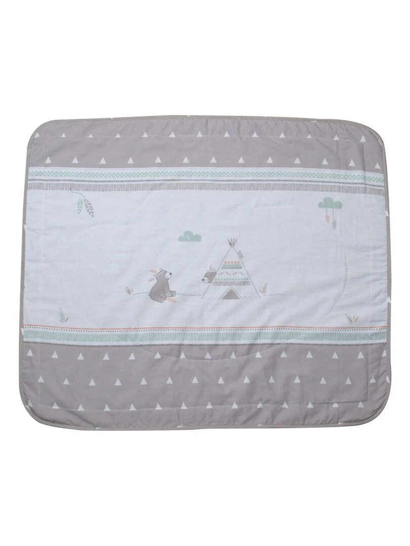 ROBA Couverture de Bébé "Indibear" 80 x 80 cm Brun Vert