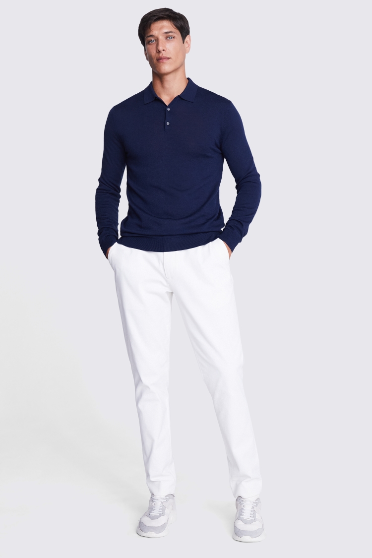 White Piqué Polo Shirt   Buy Online at Moss