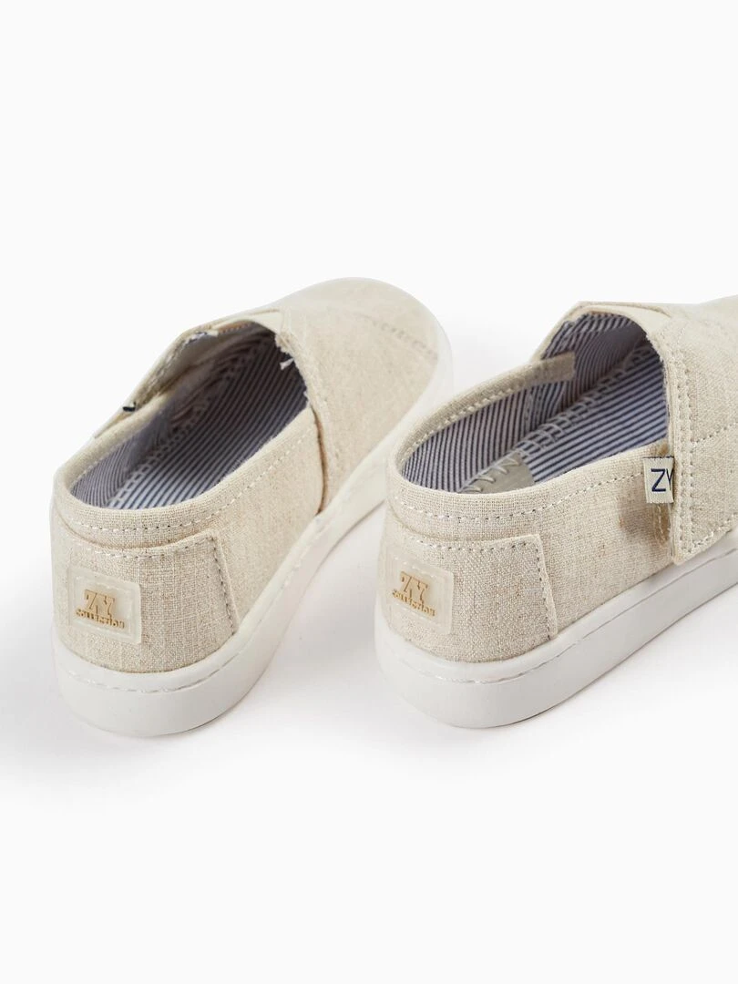 Espadrilles en tissu pour bébé garçon  CÉRÉMONIE   Beige clair