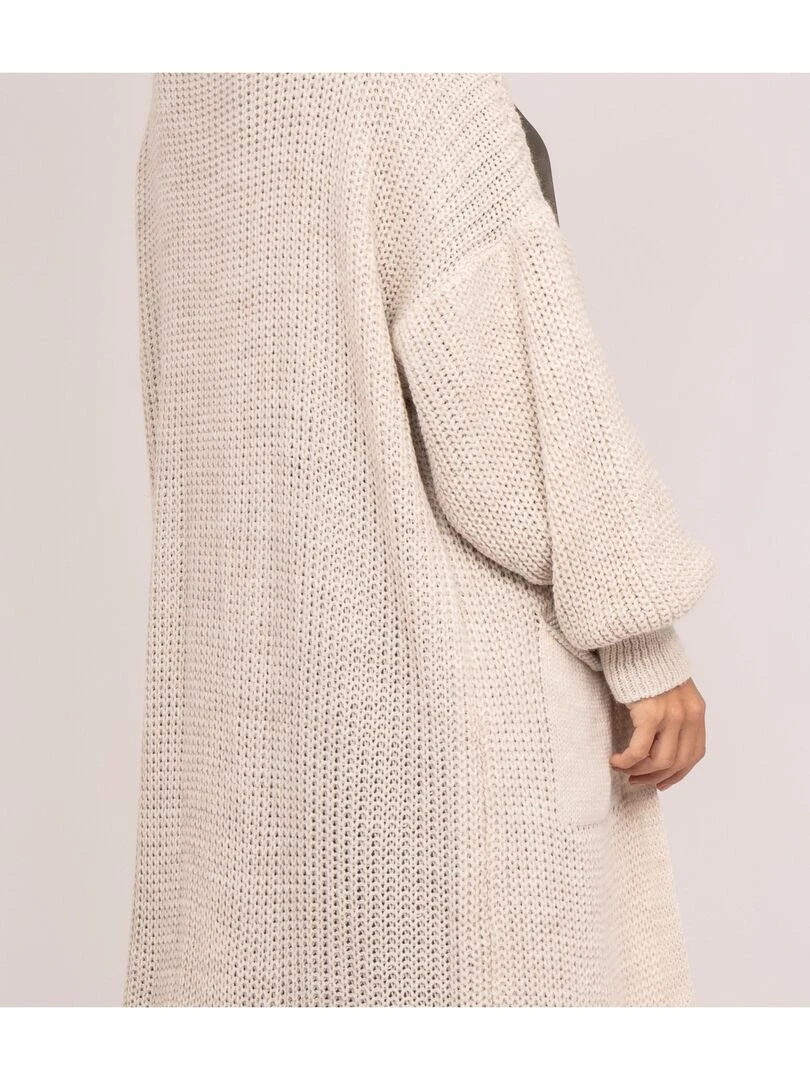 Gilet long ouvert KILIAN   Beige