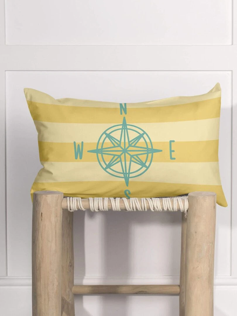 Housse de coussin World map "Happyfriday"   Blanc