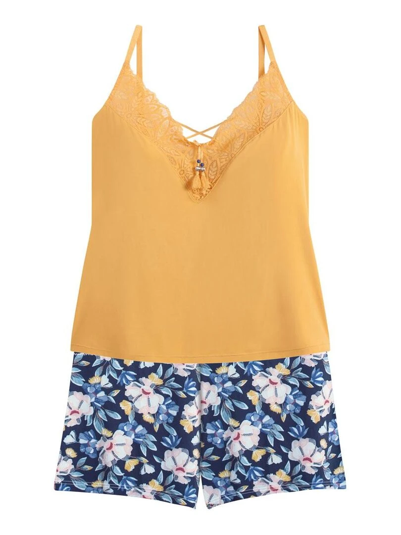 Top short ZAZIE Pomm'Poire Jaune
