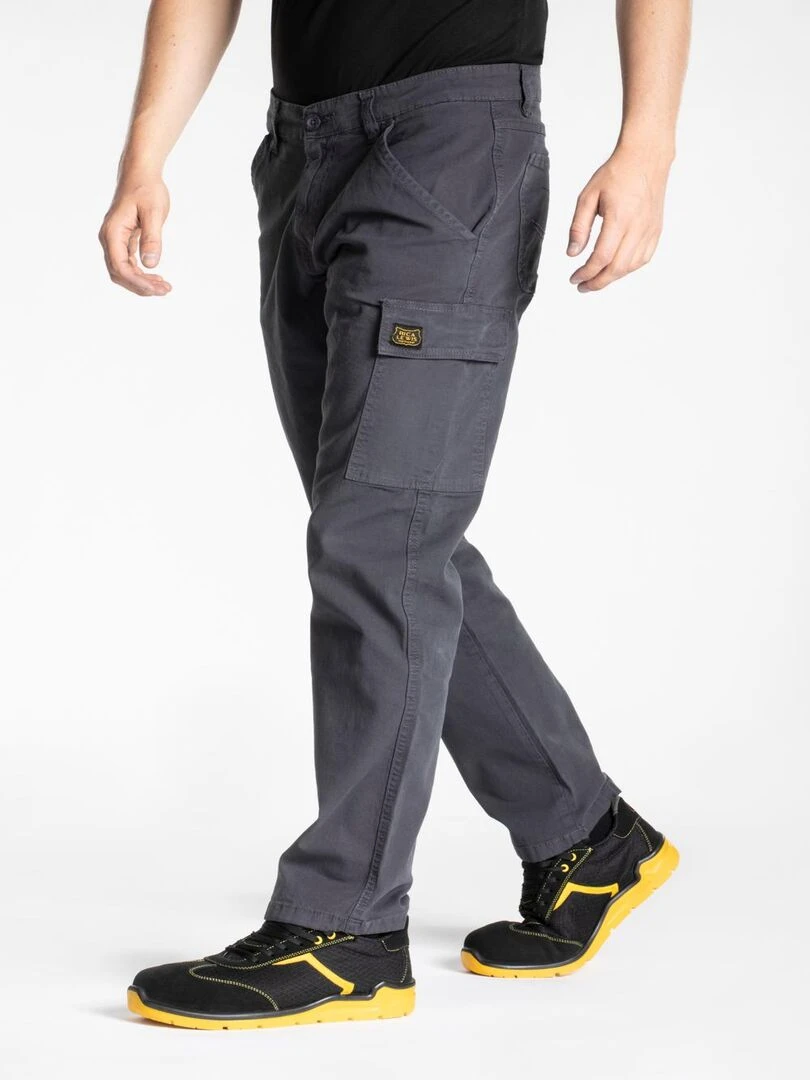 Pantalon de travail coupe charpentier stretch CARP 'Rica Lewis'   gris anthracite
