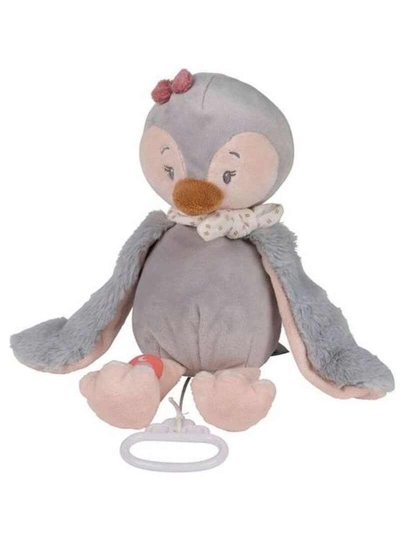 Doudou Nattou Pingouin Gris Musical 21 x 20 x 10 cm Sacha & Paulin Gris