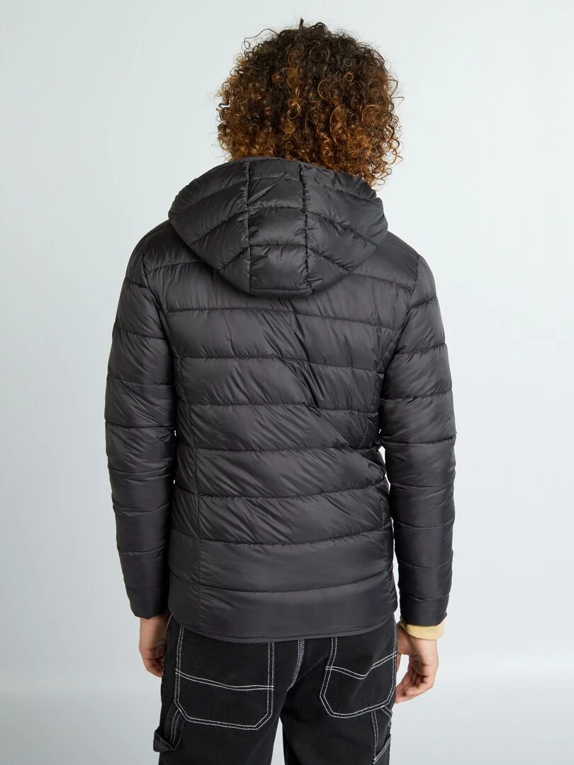 Doudoune matelassé à capuche   Noir