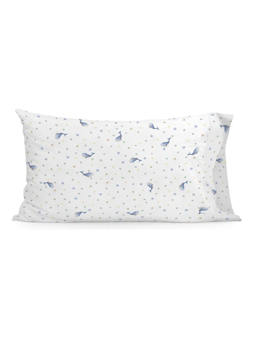 Taie d'oreiller Baby whale "Happyfriday" Multicolore
