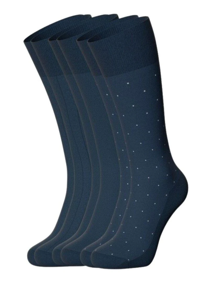 Impetus Pack de 3 paires de chaussettes unies et à pois Bleu