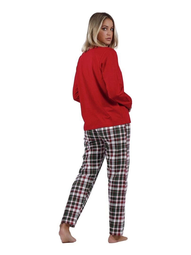Pyjama pantalon et haut Christmas Kisses Rouge