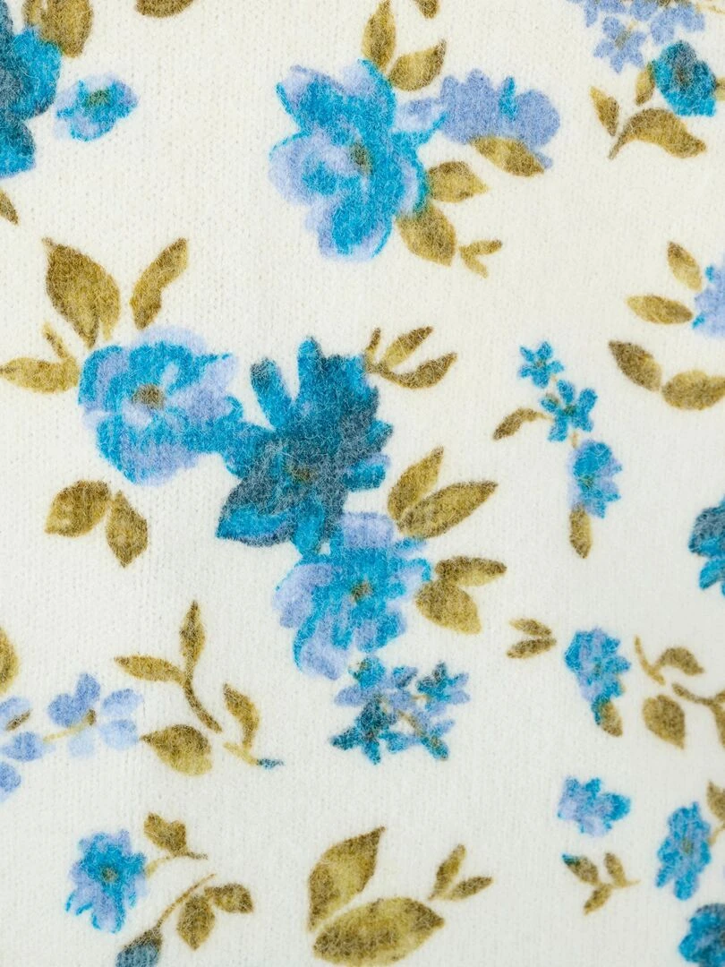 Pull imprimé floral   Damart   Bleu