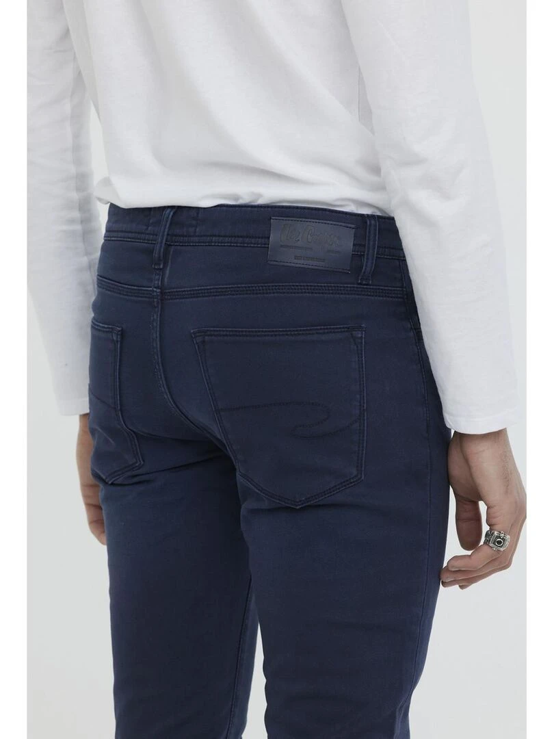 Lee Cooper   Pantalon coton slim LC128   Bleu marine