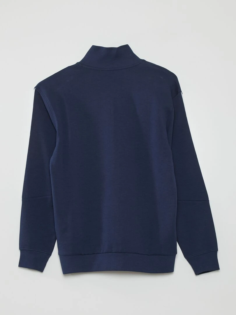 Sweat col zippé   Paris 2024   Bleu marine