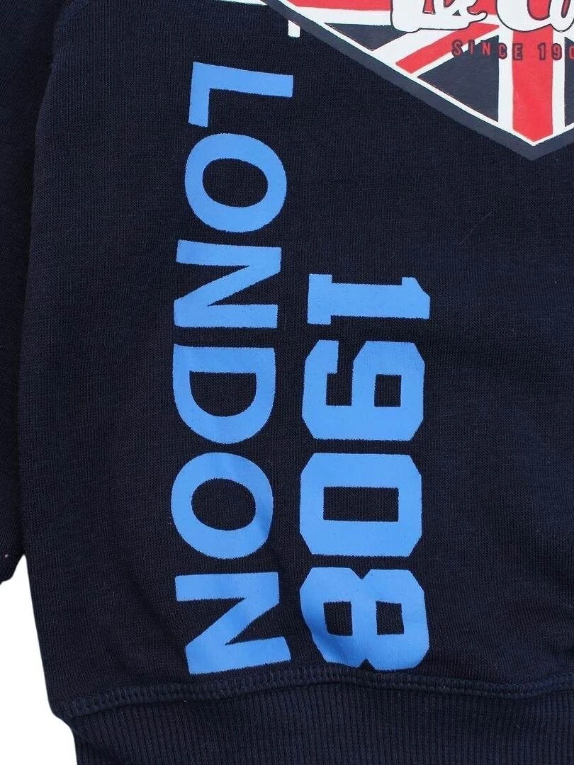 Lee Cooper   Sweat garçon imprimé logo   Bleu marine