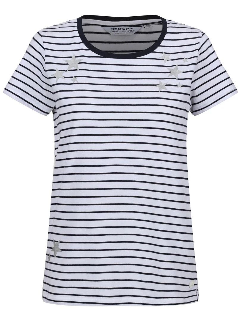 Regatta   T shirt ODALIS   Blanc Bleu