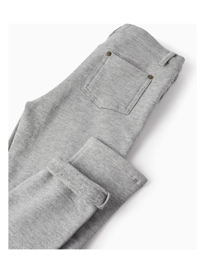 Jeggins en coton brossé pour fille 'Skinny Fit'  NORTHERN CALLING   Gris