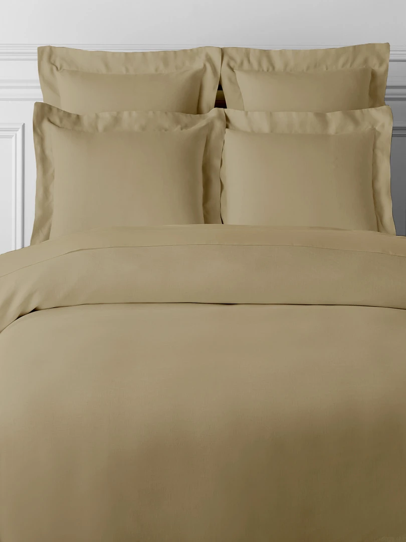 Blanc Avenue Lot De 2 Taies D'oreiller 50x70 Cm Satin De Coton Beige