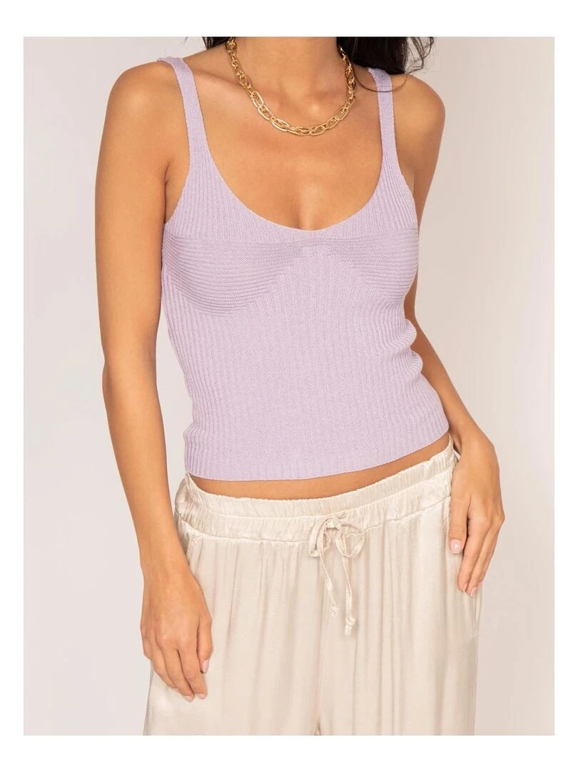 Debardeur maille FERIEL   Violet clair