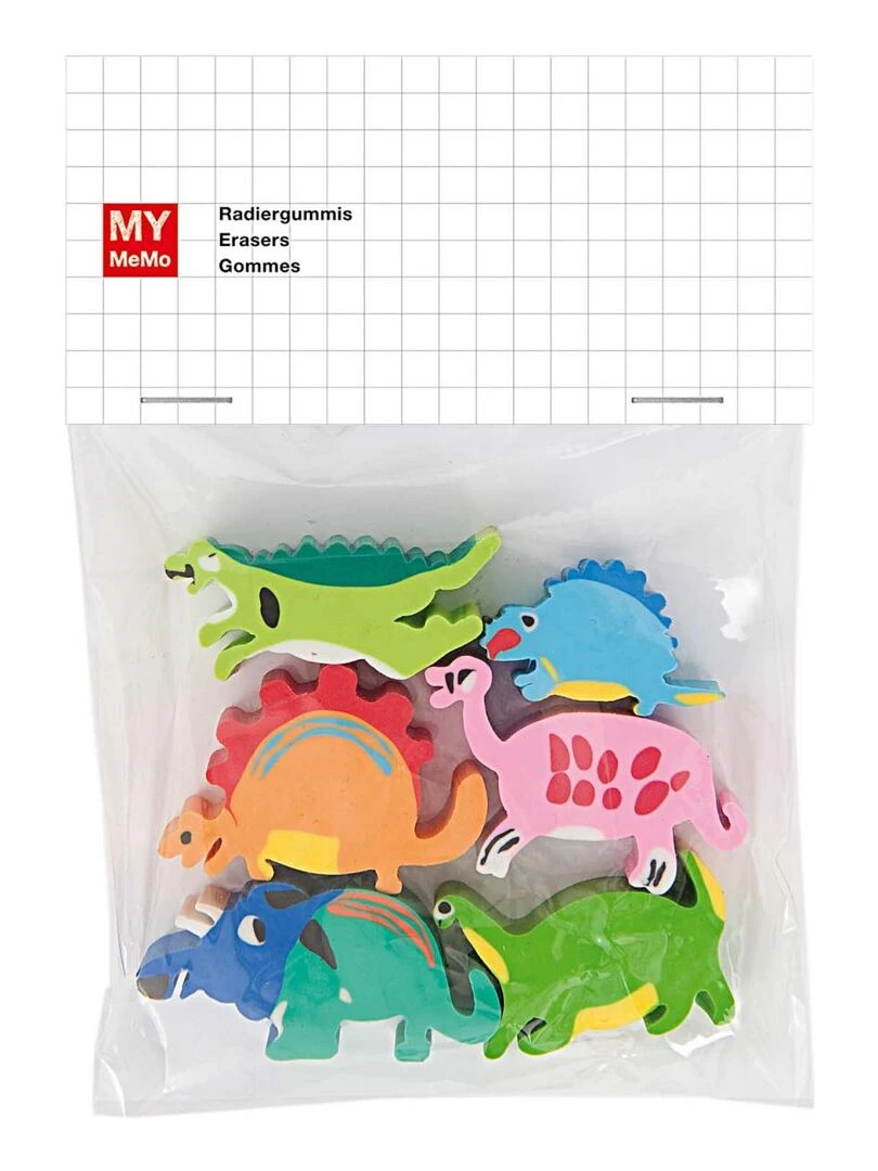 6 gommes dinosaures N/A