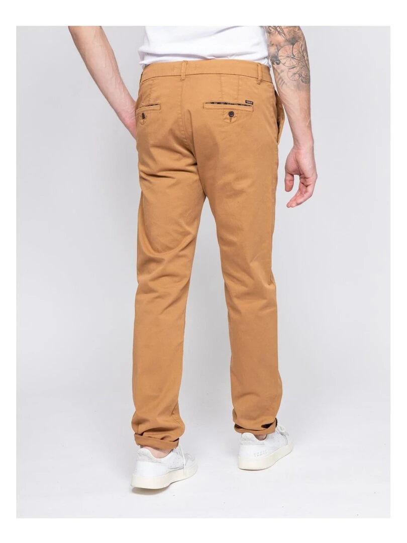 Pantalon chino coupe ajustée VAIRE Marron glacé