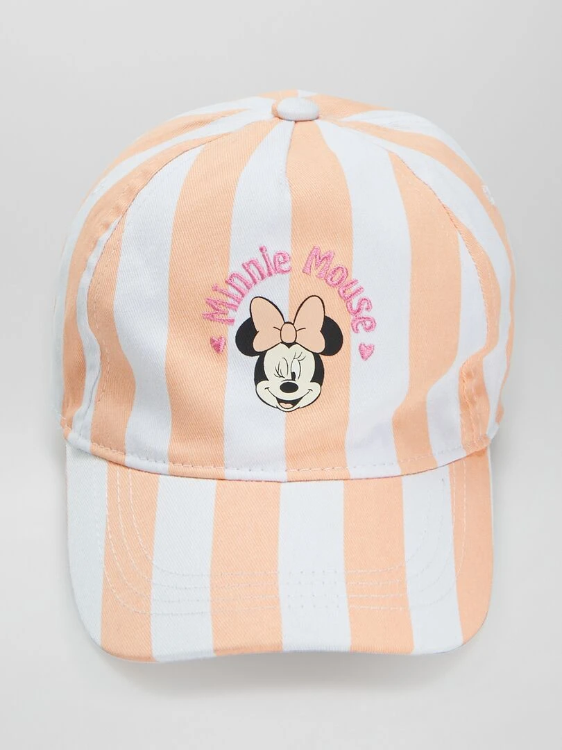 Casquette rayée 'Minnie' Blanc/orange