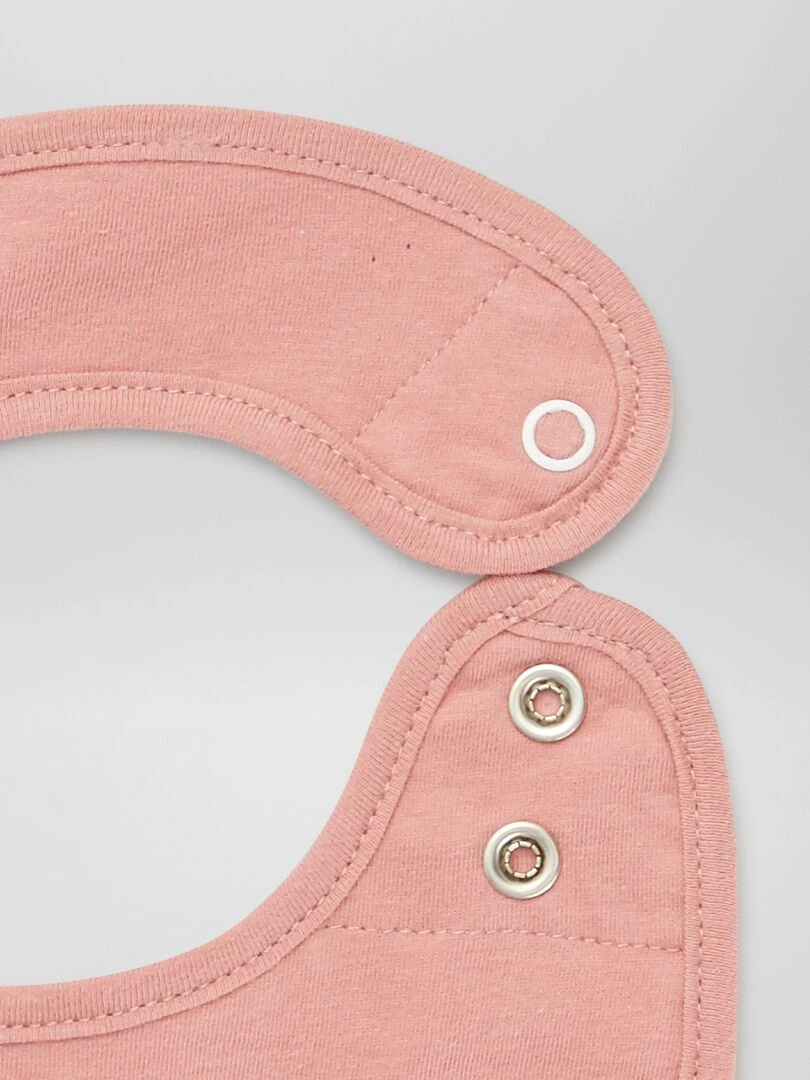 Lot de 3 bavoirs en jersey   Rose