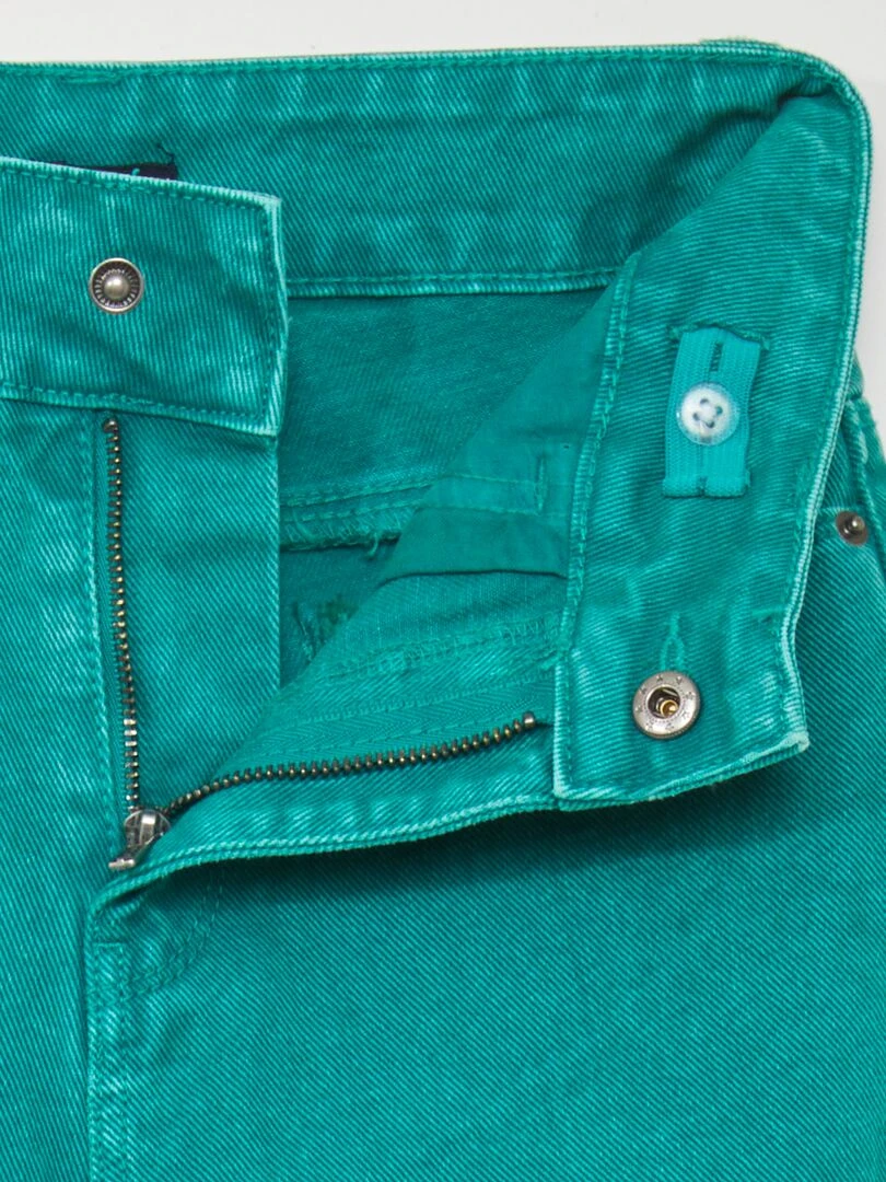 Jean wide leg à taille haute   Vert