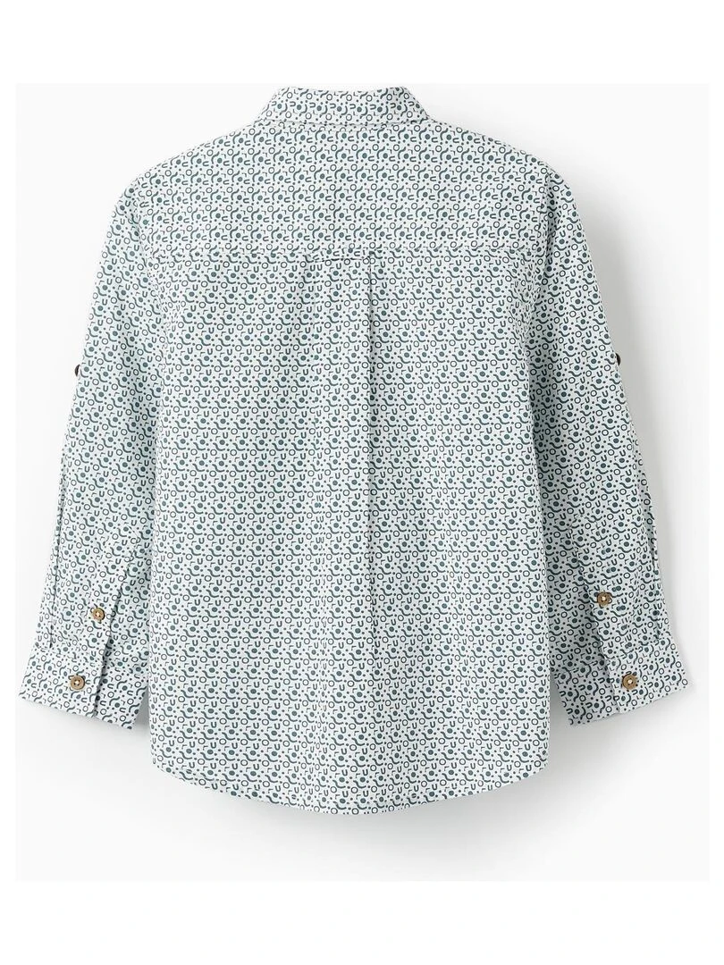 Chemise en coton pour garçon manches longues SICILIAN DAYS Bleu clair