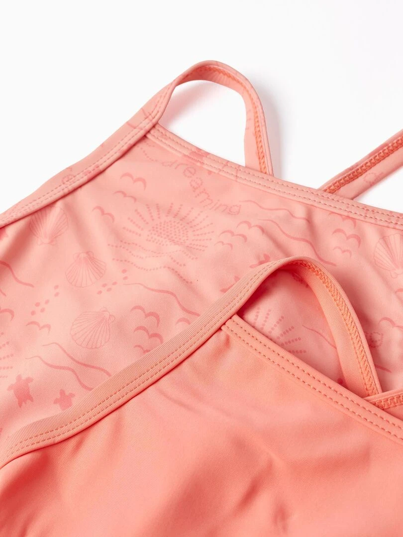 2 Maillots de Bain pour Bébé Fille 'Soleil'  EXPLORING AUSTRALIA   Blanc Orange clair