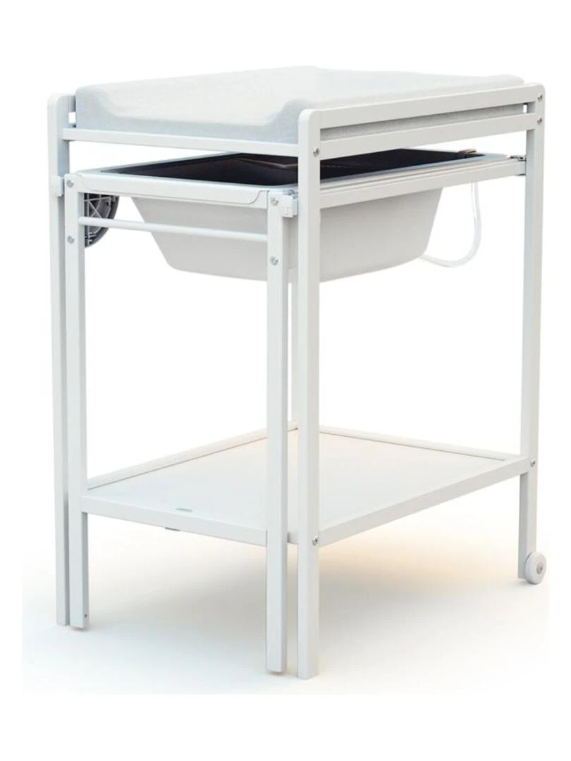 AT4 Table à Langer avec Baignoire ESSENTIEL Blanc