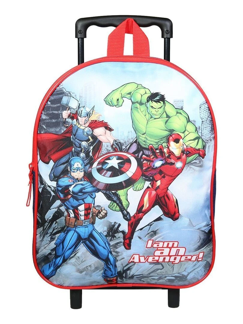 Sac à dos à roulettes 31 cm Marvel Avengers Rouge et Bleu Bagtrotter Multicolore