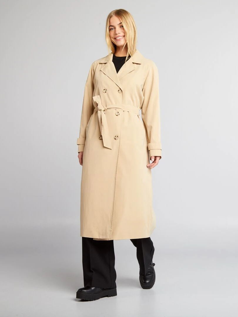 Trench 'JDY' avec ceinture Beige