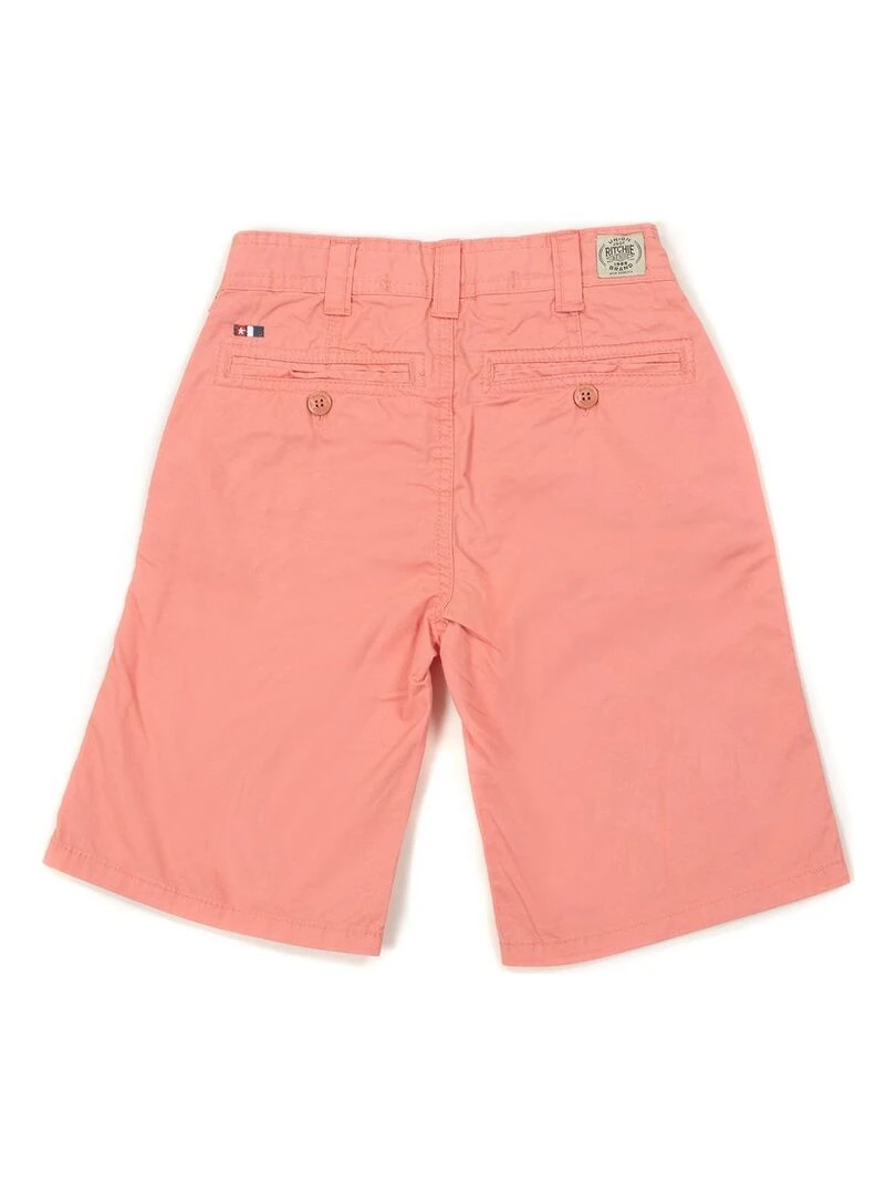 BERMUDA CHINO BAGOO BOY Rouge clair