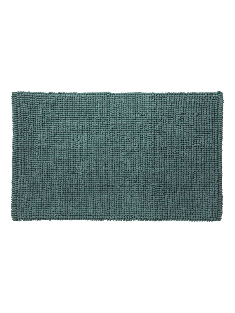 Guy Levasseur Tapis de bain en polycoton uni Bleu canard