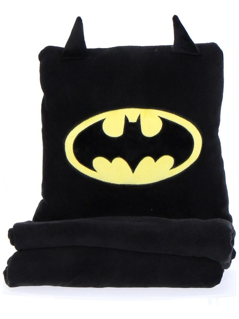 Coussin Plaid Polaire Batman 100% Polyester Noir