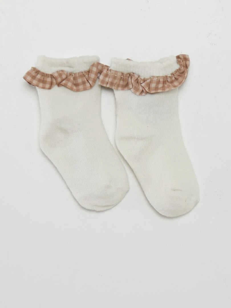 Ensemble legging en tricot + chaussettes   Rose clair