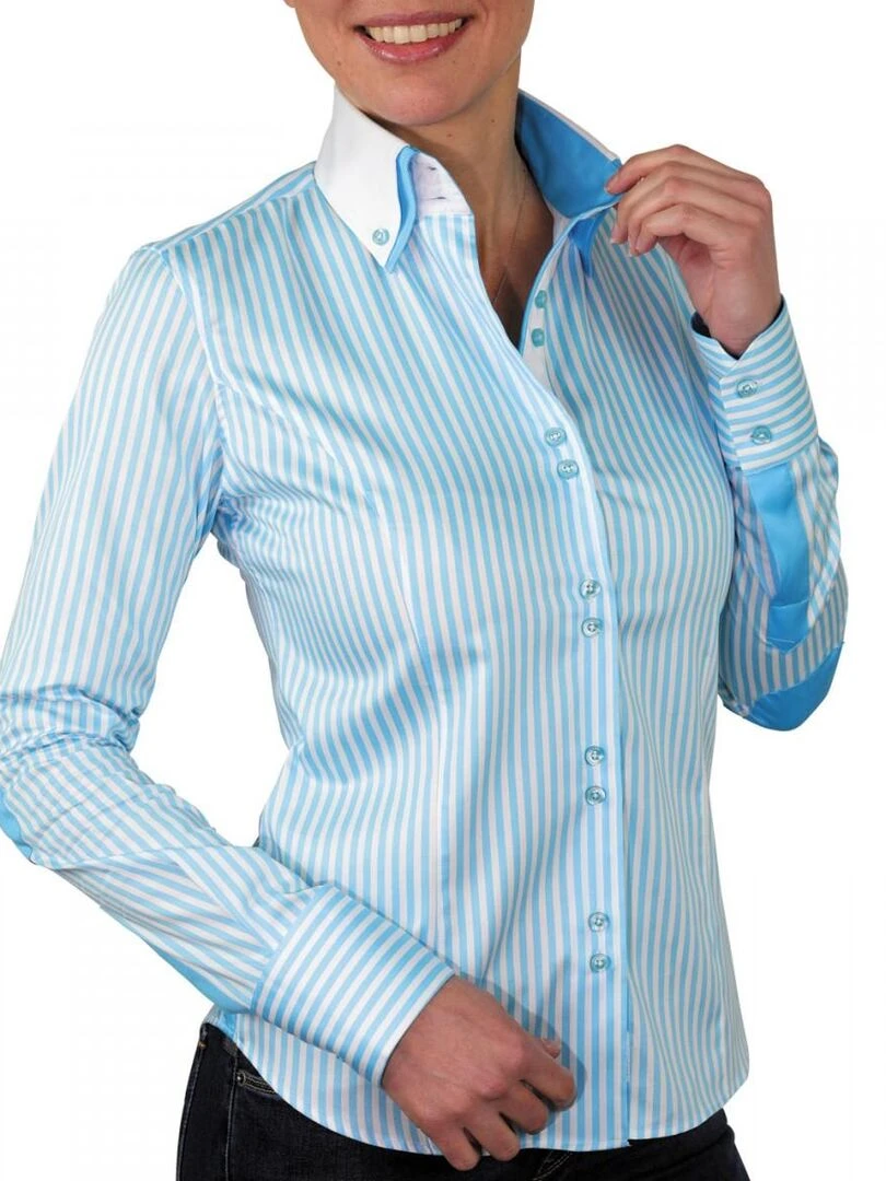 Chemise à rayures BORSALINO Bleu turquoise